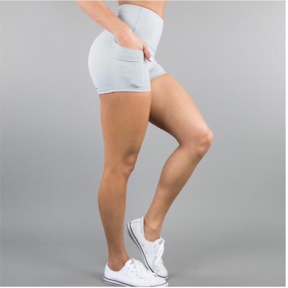 high rise workout shorts